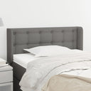 vidaXL Headboard with Wings 83x16x78/88 cm Fabric Light Grey