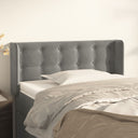 vidaXL Headboard with Edges 83x16x78/88 cm Velvet Light Gray