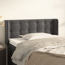vidaXL Headboard with Edges 83x16x78/88 cm Velvet Light Gray