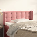 vidaXL Headboard with Edges 83x16x78/88 cm Velvet Light Gray