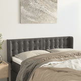 vidaXL Hoofdbord met randen 83x16x78/88 cm fluweel lichtgrijs