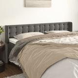vidaXL Hoofdbord met randen 83x16x78/88 cm fluweel lichtgrijs