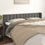 vidaXL Hoofdbord met randen 83x16x78/88 cm fluweel lichtgrijs