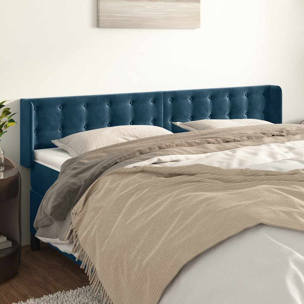 vidaXL Hoofdbord met randen 83x16x78/88 cm fluweel lichtgrijs