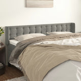 vidaXL Hoofdbord met randen 83x16x78/88 cm fluweel lichtgrijs