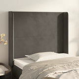 vidaXL Headboard with Edges 83x16x78/88 cm Velvet Light Gray
