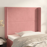 vidaXL Hoofdbord met randen 83x16x78/88 cm fluweel lichtgrijs
