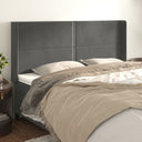 vidaXL Headboard with Edges 83x16x78/88 cm Velvet Light Gray