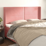 vidaXL Hoofdbord met randen 83x16x78/88 cm fluweel lichtgrijs