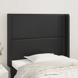 vidaXL Hoofdbord met randen 83x16x78/88 cm kunstleer zwart