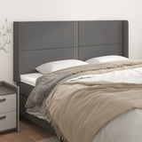 vidaXL Hoofdbord met randen 83x16x78/88 cm kunstleer zwart