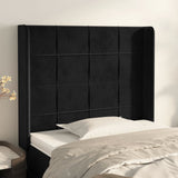 vidaXL Hoofdbord met randen 83x16x78/88 cm fluweel lichtgrijs