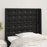 vidaXL Hoofdbord met randen 83x16x78/88 cm kunstleer zwart