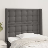 vidaXL Hoofdbord met randen 83x16x78/88 cm kunstleer zwart