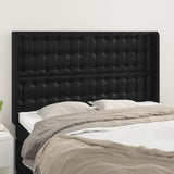 vidaXL Hoofdbord met randen 83x16x78/88 cm kunstleer zwart