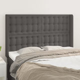 vidaXL Hoofdbord met randen 83x16x78/88 cm kunstleer zwart