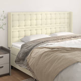 vidaXL Hoofdbord met randen 83x16x78/88 cm kunstleer zwart