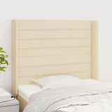 vidaXL Hoofdbord met randen 83x16x78/88 cm stof lichtgrijs