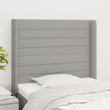 vidaXL Hoofdbord met randen 83x16x78/88 cm stof lichtgrijs