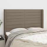 vidaXL Hoofdbord met randen 83x16x78/88 cm stof lichtgrijs