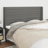 vidaXL Hoofdbord met randen 83x16x78/88 cm stof lichtgrijs
