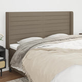 vidaXL Hoofdbord met randen 83x16x78/88 cm stof lichtgrijs