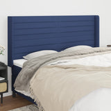 vidaXL Hoofdbord met randen 83x16x78/88 cm stof lichtgrijs