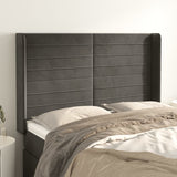 vidaXL Hoofdbord met randen 83x16x78/88 cm fluweel lichtgrijs