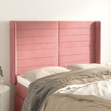 vidaXL Hoofdbord met randen 83x16x78/88 cm fluweel lichtgrijs