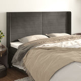 vidaXL Hoofdbord met randen 83x16x78/88 cm fluweel lichtgrijs
