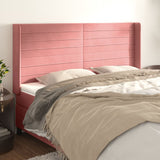 vidaXL Hoofdbord met randen 83x16x78/88 cm fluweel lichtgrijs