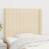 vidaXL Hoofdbord met randen 83x16x78/88 cm stof lichtgrijs