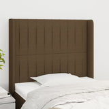 vidaXL Hoofdbord met randen 83x16x78/88 cm stof lichtgrijs