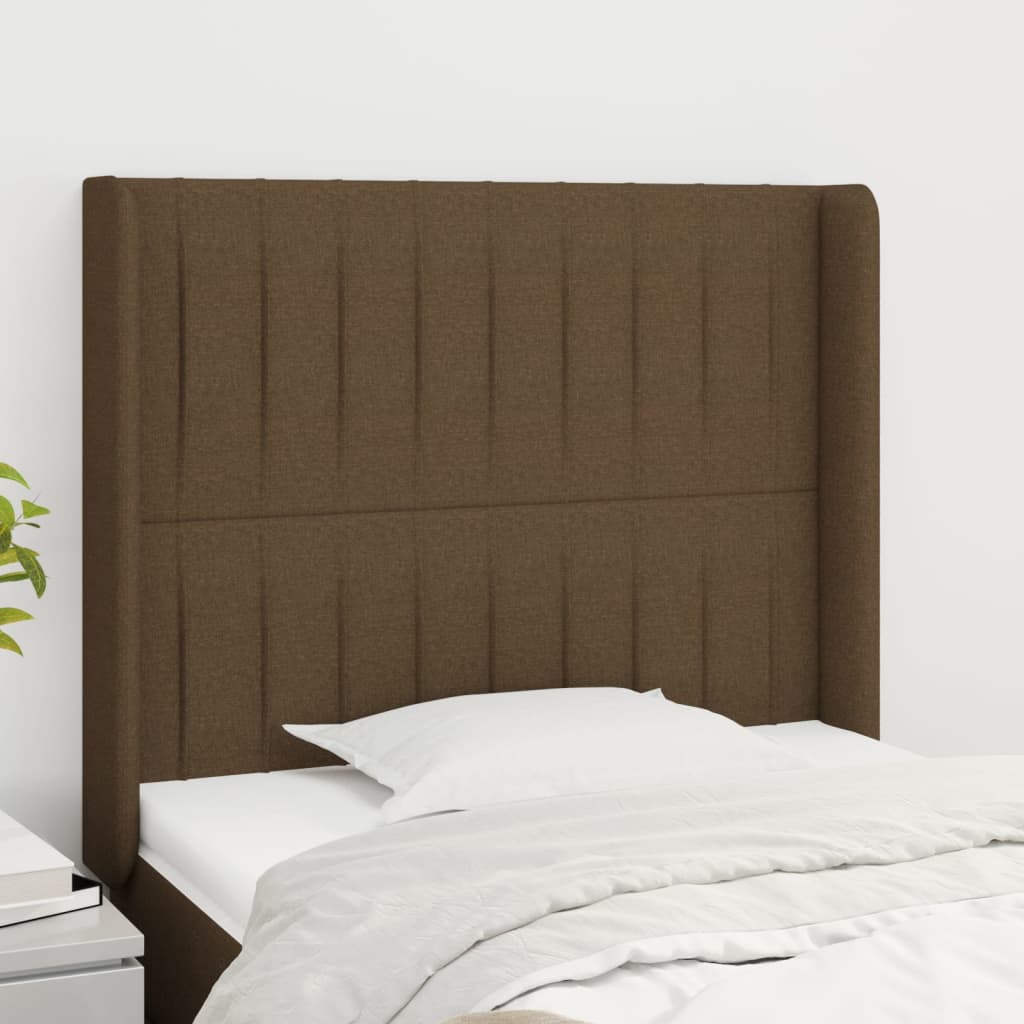 vidaXL Hoofdbord met randen 83x16x78/88 cm stof lichtgrijs