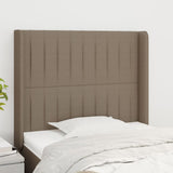 vidaXL Hoofdbord met randen 83x16x78/88 cm stof lichtgrijs
