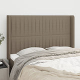 vidaXL Hoofdbord met randen 83x16x78/88 cm stof lichtgrijs