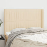 vidaXL Hoofdbord met randen 83x16x78/88 cm stof lichtgrijs