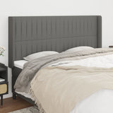 vidaXL Hoofdbord met randen 83x16x78/88 cm stof lichtgrijs