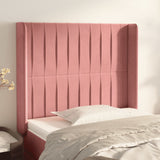 vidaXL Hoofdbord met randen 83x16x78/88 cm fluweel lichtgrijs