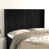 vidaXL Hoofdbord met randen 83x16x78/88 cm fluweel lichtgrijs
