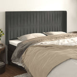 vidaXL Hoofdbord met randen 83x16x78/88 cm fluweel lichtgrijs