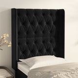 vidaXL Hoofdbord met randen 83x16x78/88 cm fluweel lichtgrijs