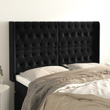 vidaXL Hoofdbord met randen 83x16x78/88 cm fluweel lichtgrijs