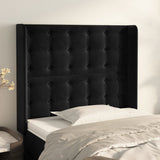 vidaXL Hoofdbord met randen 83x16x78/88 cm fluweel lichtgrijs