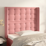 vidaXL Hoofdbord met randen 83x16x78/88 cm fluweel lichtgrijs