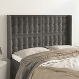 vidaXL Hoofdbord met randen 83x16x78/88 cm fluweel lichtgrijs