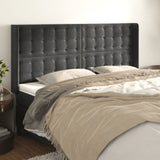 vidaXL Hoofdbord met randen 83x16x78/88 cm fluweel lichtgrijs