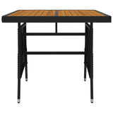 vidaXL 3-delige Tuinset poly rattan zwart