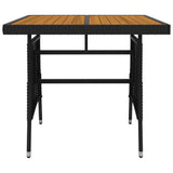 vidaXL 3-delige Tuinset poly rattan zwart