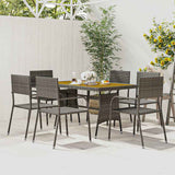 vidaXL 5-delige Tuinset poly rattan zwart